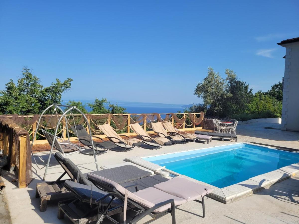 Ferienwohnung Mit Pool Kroatien Mit Meerblick Und Pool Ловран Экстерьер фото